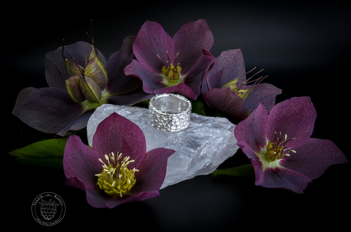 Silber Ring "Forged" 999/935
